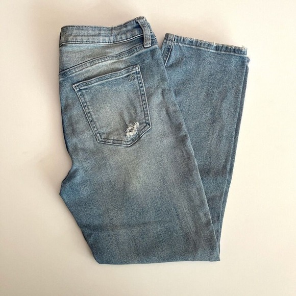 Sam Edelman Light Denim Distressed Jeans,‎ Light Denim Ripped Jeans Y1 - Picture 11 of 12